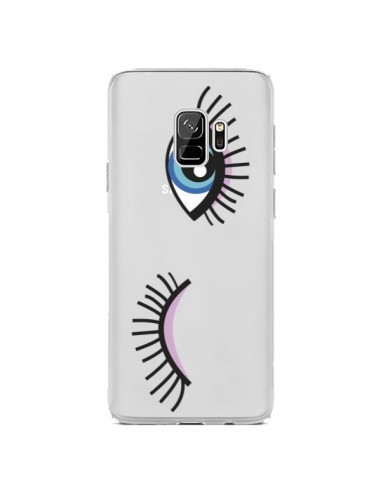 Coque Samsung S9 Eyes Oeil Yeux Bleus Transparente -  Léa Clément