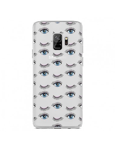 Coque Samsung S9 Eyes Oeil Yeux Bleus Mosaïque Transparente -  Léa Clément