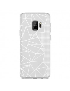Coque Samsung S9 Lignes Grilles Side Grid Abstract Blanc...