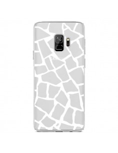 Coque Samsung S9 Girafe Mosaïque Blanc Transparente -...