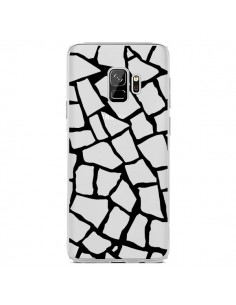 Coque Samsung S9 Girafe Mosaïque Noir Transparente -...