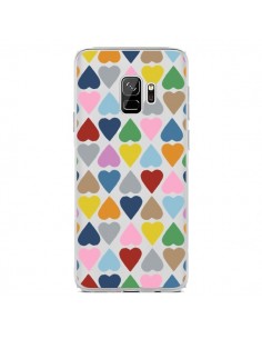 Coque Samsung S9 Coeurs Heart Couleur Transparente -...