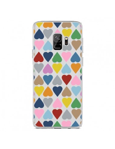 Coque Samsung S9 Coeurs Heart Couleur Transparente - Project M
