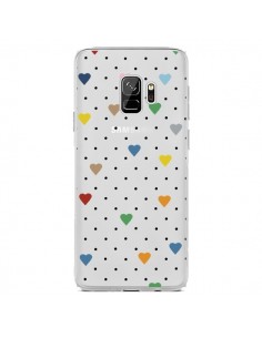 Coque Samsung S9 Point Coeur Coloré Pin Point Heart...