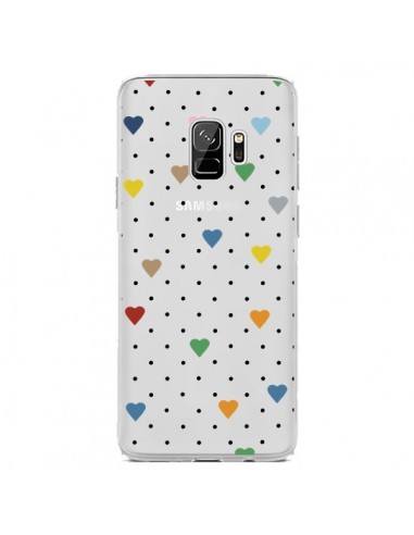 Coque Samsung S9 Point Coeur Coloré Pin Point Heart Transparente - Project M