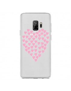 Coque Samsung S9 Coeurs Heart Love Rose Pink Transparente...