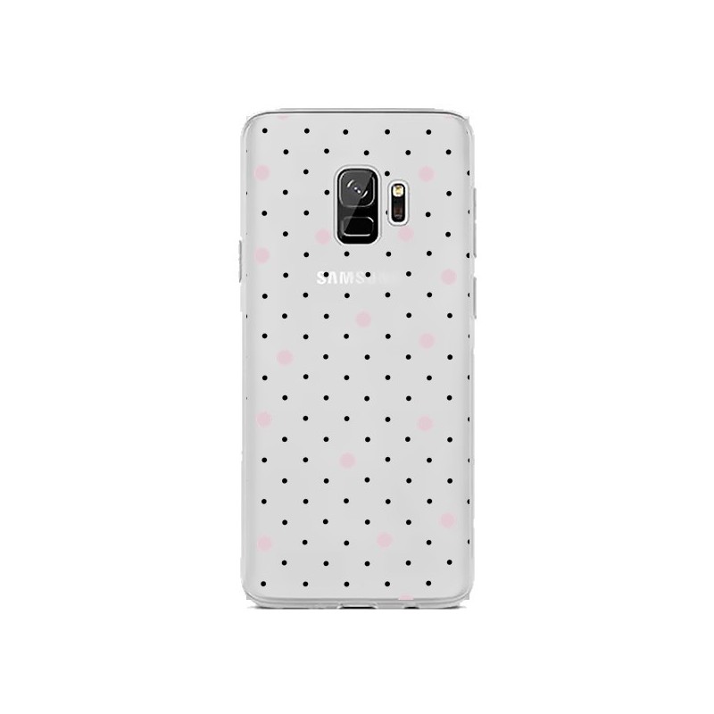 Coque Samsung S9 Point Rose Pin Point Transparente - Project M