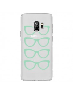 Coque Samsung S9 Sunglasses Lunettes Soleil Mint Bleu...