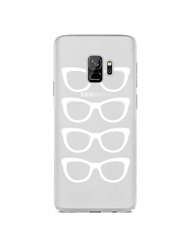 Coque Samsung S9 Sunglasses Lunettes Soleil Blanc Transparente - Project M