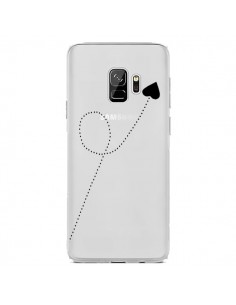 Coque Samsung S9 Travel to your Heart Noir Voyage Coeur...