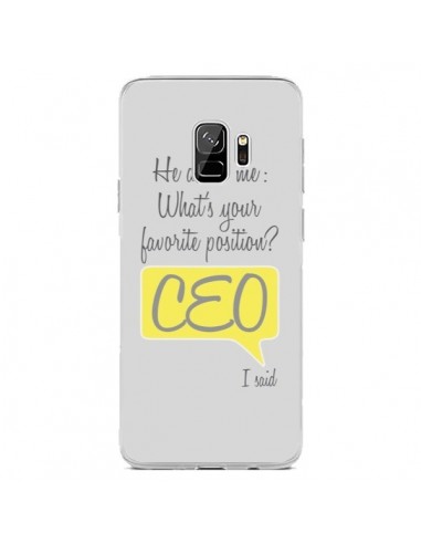 Coque Samsung S9 What's your favorite position CEO I said, jaune - Shop Gasoline