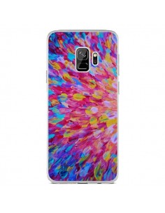 Coque Samsung S9 Fleurs Bleues Roses Splash - Ebi Emporium