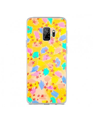 Coque Samsung S9 Stars Etoiles Jaunes - Ebi Emporium