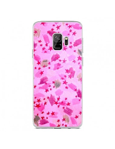 Coque Samsung S9 Stars Etoiles Roses - Ebi Emporium