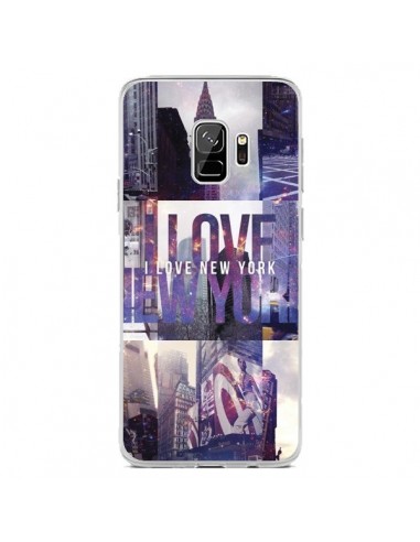 Coque Samsung S9 I love New Yorck City violet - Javier Martinez