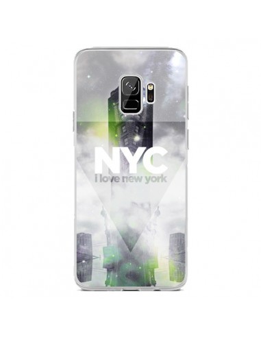 Coque Samsung S9 I Love New York City Gris Vert - Javier Martinez