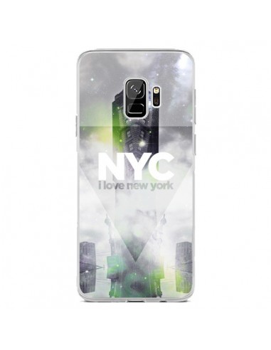 Coque Samsung S9 I Love New York City Gris Vert...