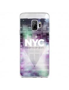 Coque Samsung S9 I Love New York City Violet Vert -...