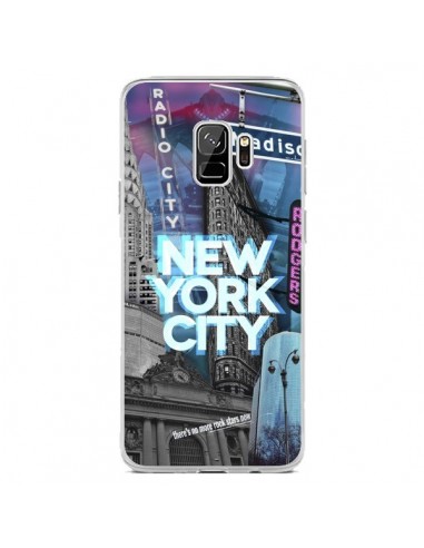 Coque Samsung S9 New York City Buildings Bleu - Javier Martinez