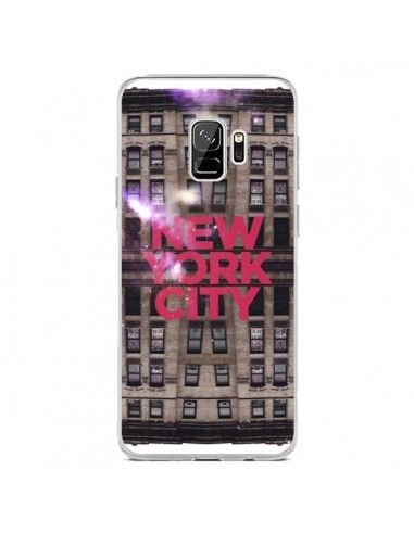 Coque Samsung S9 New York City Buildings Rouge - Javier Martinez
