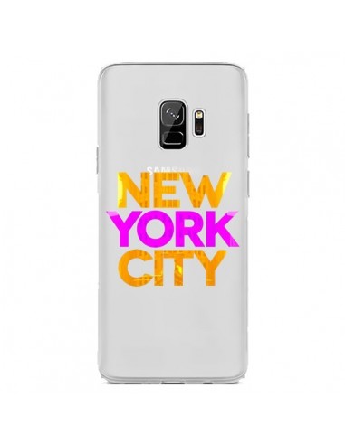 Coque Samsung S9 New York City NYC Orange Rose Transparente - Javier Martinez
