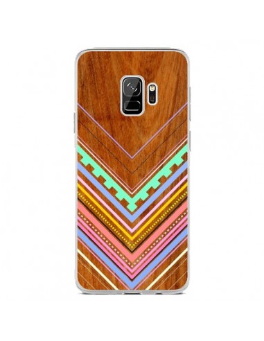 Coque Samsung S9 Azteque Arbutus Pastel Bois Aztec Tribal - Jenny Mhairi