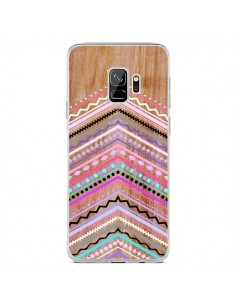 Coque Samsung S9 Purple Chevron Wild Wood Bois Azteque...