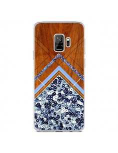 Coque Samsung S9 Sequin Geometry Bois Azteque Aztec...