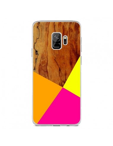 Coque Samsung S9 Wooden Colour Block Bois Azteque Aztec Tribal - Jenny Mhairi