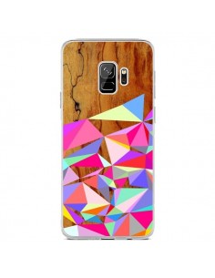 Coque Samsung S9 Wooden Multi Geo Bois Azteque Aztec...