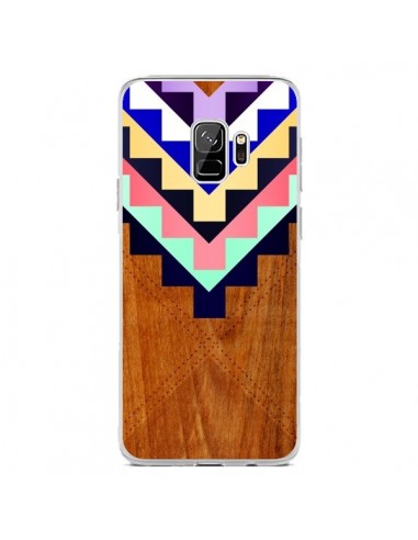 Coque Samsung S9 Wooden Tribal Bois Azteque Aztec Tribal - Jenny Mhairi