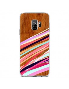 Coque Samsung S9 Wooden Waves Coral Bois Azteque Aztec...
