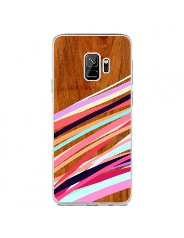 Coque Samsung S9 Wooden Waves Coral Bois Azteque Aztec Tribal - Jenny Mhairi