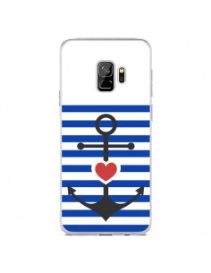 Coque Samsung S9 Mariniere Encre Marin Coeur - Jonathan...