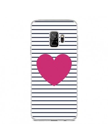 Coque Samsung S9 Coeur Traits Marin - Jonathan Perez