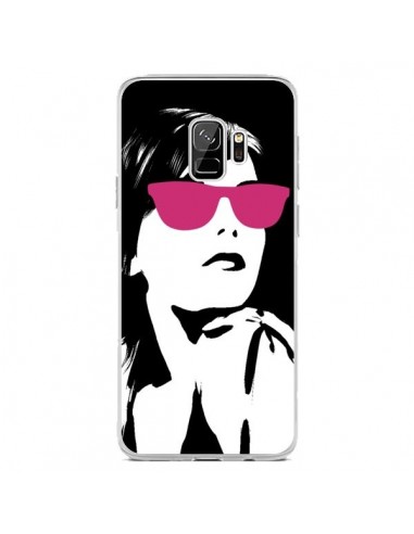 Coque Samsung S9 Fille Lunettes Roses - Jonathan Perez