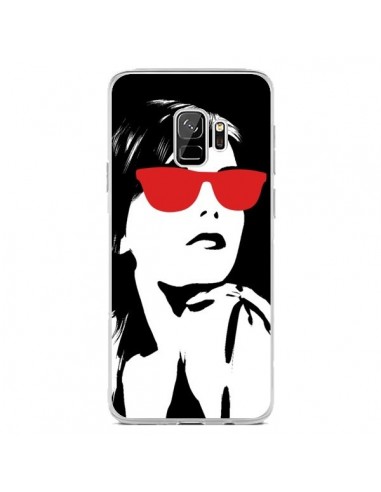 Coque Samsung S9 Fille Lunettes Rouges - Jonathan Perez