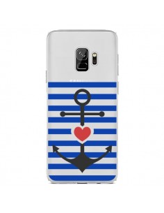 Coque Samsung S9 Mariniere Ancre Marin Coeur Transparente...