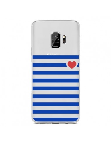 Coque Samsung S9 Mariniere Coeur Love Transparente - Jonathan Perez