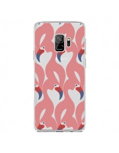 Coque Samsung S9 Flamant Rose Flamingo Transparente -...