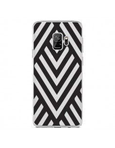 Coque Samsung S9 Geometric Azteque Noir Transparente -...