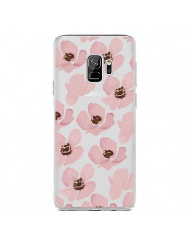 Coque Samsung S9 Fleurs Roses Flower Transparente - Dricia Do