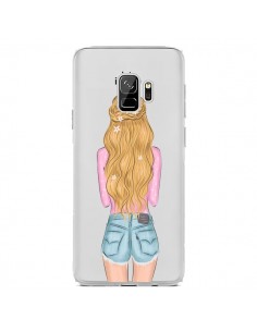 Coque Samsung S9 Blonde Don't Care Transparente -...