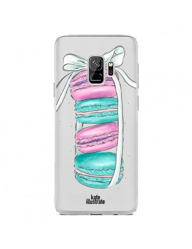 Coque Samsung S9 Macarons Pink Mint Rose Transparente - kateillustrate