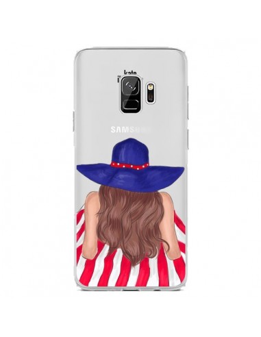 Coque Samsung S9 Beah Girl Fille Plage Transparente - kateillustrate