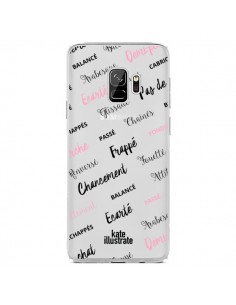 Coque Samsung S9 Ballerina Ballerine Mots Transparente -...
