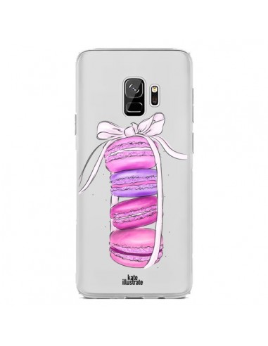 Coque Samsung S9 Macarons Pink Purple Rose Violet Transparente - kateillustrate