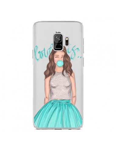 Coque Samsung S9 Bubble Girls Tiffany Bleu Transparente - kateillustrate