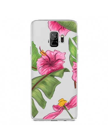 Coque Samsung S9 Tropical Leaves Fleurs Feuilles Transparente - kateillustrate