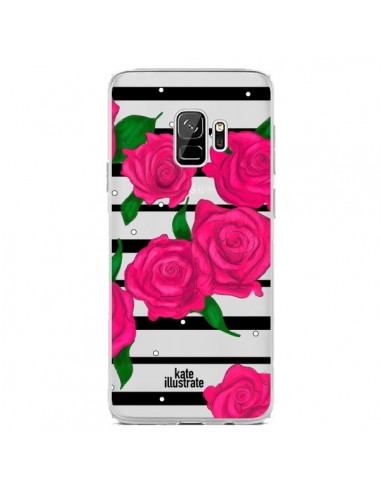 Coque Samsung S9 Roses Rose Fleurs Flowers Transparente - kateillustrate